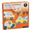 Beginner Puzzle - Rescue Vehicles 4 Puzzles In One