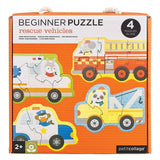 Beginner Puzzle - Rescue Vehicles 4 Puzzles In One