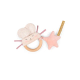 Ecole De Danse Pink Mouse Wooden Ring Rattle by Moulin Roty