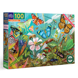 Eeboo Love of Bugs Puzzle 100 Pieces Dragonfly Toys