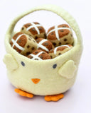 Felt Easter Egg Hunt Basket (Yellow Chick)