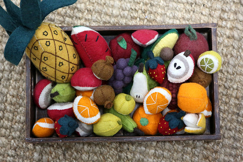 Felt Fruit in Crate Dragonfly Toys 