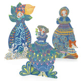 Pretty Dresses Sculpture Scratch Cards by Djeco, Dragonfly Toys