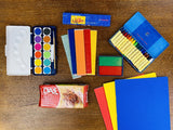 Home school pack, stockmar, crayons, beeswax, watercolour, modelling clay, main lesson book