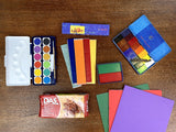 Home school pack, stockmar, crayons, beeswax, watercolour, modelling clay, main lesson book