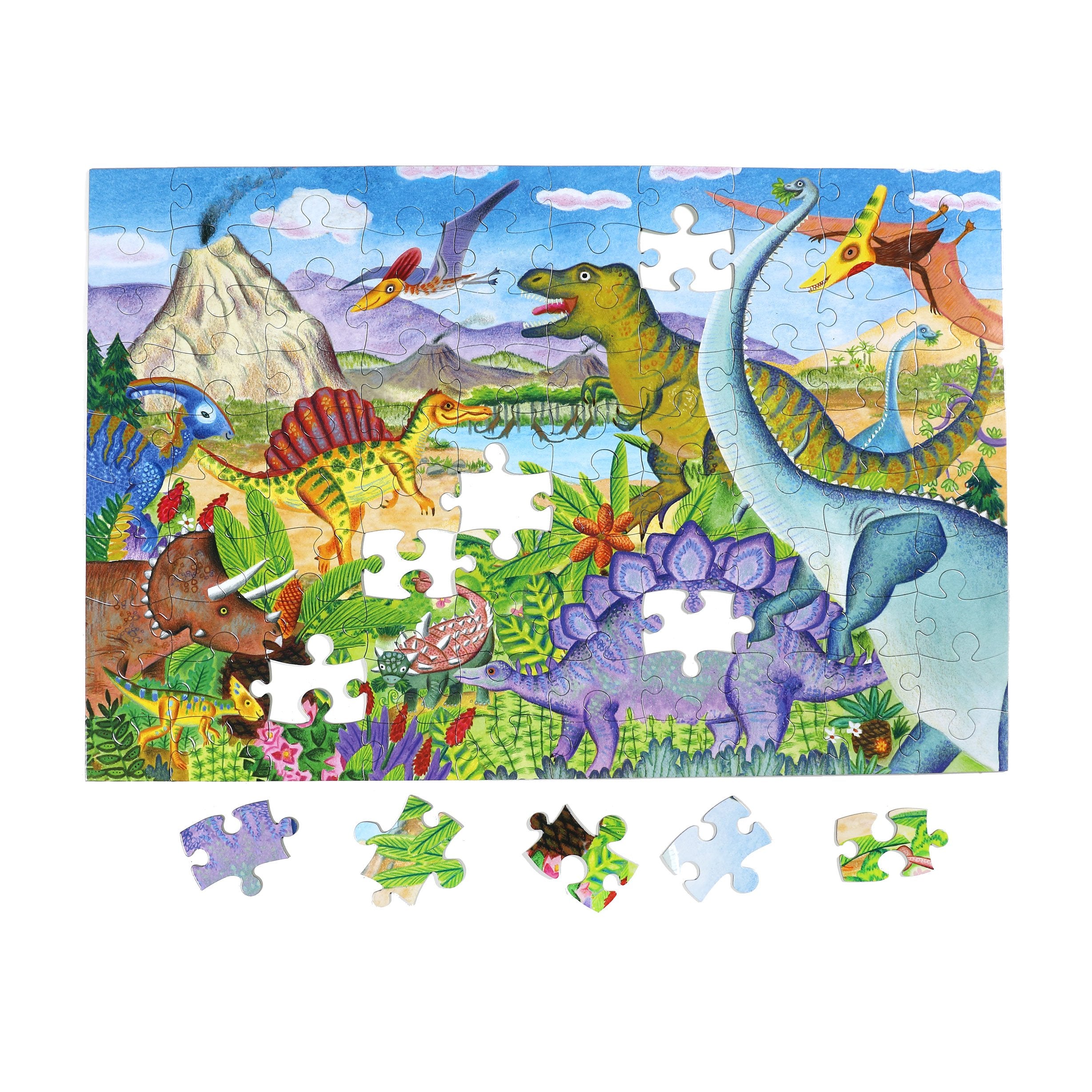 Age of the Dinosaur 100 Piece Puzzle by Eeboo – Dragonfly Toys