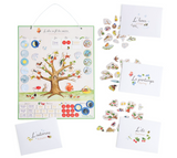 Seasons Magnetic Calendar Le Jardin by Moulin Roty, dragonfly toys